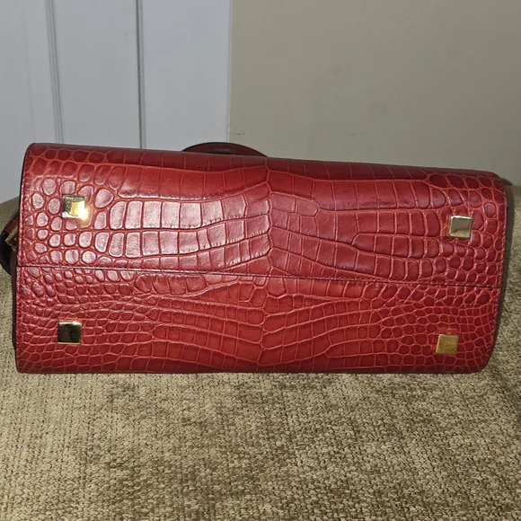 Michael Kors Crimson Crocodile Satchel - Picture 10 of 15